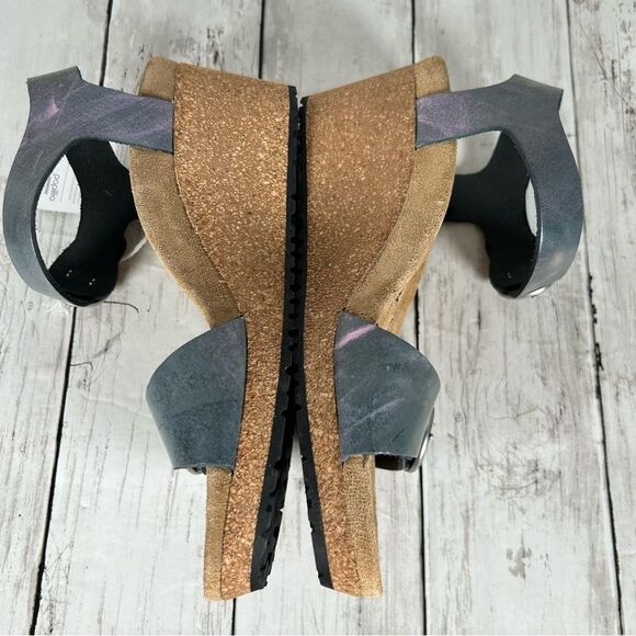 Papillio by Birkenstock Soley Grey Wedge Sandals Pearlescent US 8/39 NWT - Picture 6 of 9